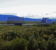 Early warning radar located at Clear Air Station in Alaska. The Air Force base is seen as the likeliest location to host a new, more powerful radar that lawmakers are seeking for an improved ability to monitor potential long-range missiles launched by North Korea against the United States (Missile Defense Agency photo).