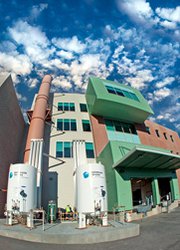 The radiological laboratory and utility office building at the Los Alamos National Laboratory's Chemistry and Metallurgy Research Replacement site. The New Mexico institution has prepared a less costly alternative to constructing a $6 billion plutonium research facility at the CMRR complex (Los Alamos National Laboratory photo).