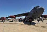 Patrons line up to view the inside of a U.S. Air Force B-52 bomber during the Australian International Airshow in Melbourne last March. A nuclear bomb carried by the aircraft is being updated and has undergone an initial performance assessment.