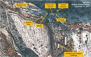 A Dex. 13 satellite image of North Korea's nuclear test site at Punggye-ri. Recent images indicate the North is striving to maintain its capacity to conduct a third underground atomic test blast (AP Photo/GeoEye).