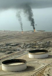 An oil refinery on Iran's Lavan Island, seen in 2004. The U.S. Government Accountability Office this week identified four companies that did business with Iran's energy sector over roughly the past year, potentially violating global sanctions.