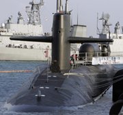 The nuclear-armed submarine USS Ohio, shown in 2008. The United States might opt to buy more replacements for the Ohio-class ballistic missile vessels than the 12 now planned, U.S. Strategic Command head Gen. Robert Kehler said last week (AP Photo/Ahn Young-joon).