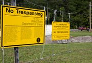 Warning signs at the Y-12 National Security Complex in Tennessee. Members of the House Energy and Commerce Committee on Wednesday reaffirmed their position that more oversight of the U.S. nuclear weapons complex is needed (AP Photo/Erik Schelzig).