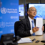 World Health Organization Assistant Director-General Keiji Fukuda, shown at a press conference last week. Staffers at Fukuda's agency have called for a new assessment of emerging technologies potentially capable of constructing smallpox from scratch.