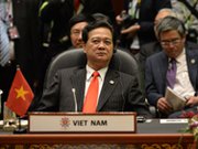 Vietnamese Prime Minister Nguyen Tan Dung attends the 23rd summit of the Association of Southeast Asian Nations in Bandar Seri Begawan, Brunei, on Wednesday. His government could initial a nuclear trade pact with a U.S. delegation visiting Vietnam this week (Philippe Lopez/AFP/Getty Images).
