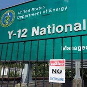 A sign seen last month warns against trespassing at the Y-12 National Security Complex in Tennessee. Some GOP lawmakers hope to defeat a House measure drafted by fellow Republicans that would allow greater autonomy for the Energy Department branch that oversees Y-12 and other nuclear-weapon facilities (AP Photo/Erik Schelzig).