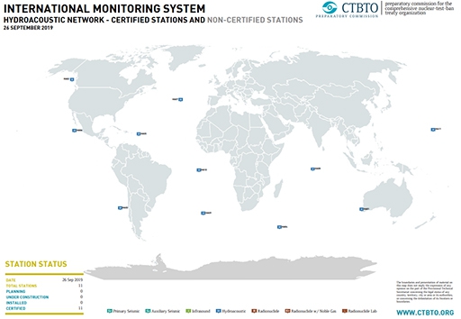 Hydroacoustic Monitoring Map