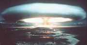 (Mar. 16) -A 1971 French nuclear test at Mururoa Atoll. Climatic changes caused by an Indian-Pakistani nuclear conflict could lead to the deaths of hundreds of millions of people, computer models suggest (Getty Images).
