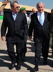 (Nov. 2) -Israeli Prime Minister Benjamin Netanyahu, right, and Defense Minister Ehud Barak, shown last month. The leaders have been said to be seeking support within the Israeli Cabinet for military action against Iran (AP Photo/Israeli Defense Ministry).